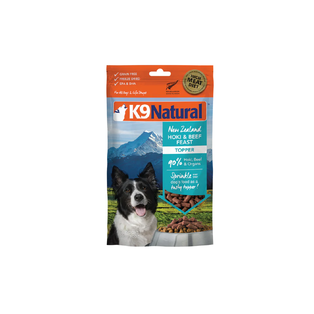 Hoki & Beef Feast Freeze-Dried Dog Food by K9 Natural