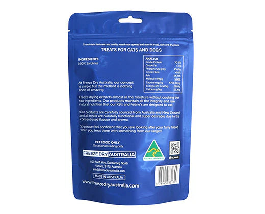 FD Whole Sardines (80g) by Freeze Dry Australia